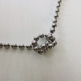 ネックレス ボールチェーン アシンメトリーきらきら | feu | 詳細画像6 