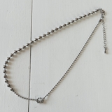 ネックレス ボールチェーン アシンメトリーきらきら | feu | 詳細画像15 