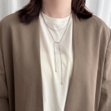 サージカルステンレス ロングネックレス スネークチェーン | feu | 詳細画像10 