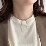 サージカルステンレス ロングネックレス スネークチェーン | feu | 詳細画像12 