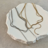 サージカルステンレス ロングネックレス スネークチェーン | feu | 詳細画像15 