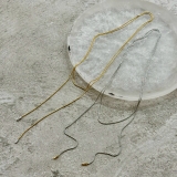 サージカルステンレス ロングネックレス スネークチェーン | feu | 詳細画像7 