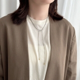 サージカルステンレス ロングネックレス スネークチェーン | feu | 詳細画像9 