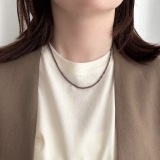 メタルビーズネックレス ショート ジェンダーレスデザイン | feu | 詳細画像2 