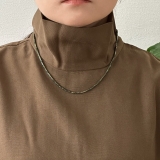 メタルビーズネックレス ショート ジェンダーレスデザイン | feu | 詳細画像9 