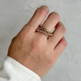 フリーサイズリング 変形クロス 異素材ミックス | feu | 詳細画像11 