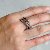 フリーサイズリング 変形クロス 異素材ミックス | feu | 詳細画像15 