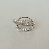 フリーサイズリング 変形クロス 異素材ミックス | feu | 詳細画像6 