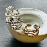 フリーサイズリング 変形クロス 異素材ミックス | feu | 詳細画像9 