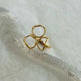 ゴールド | 変形メタル リング ワイヤーアートデザイン | feu