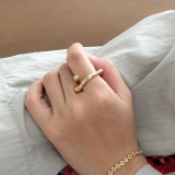 リング 変形メタル シルバーゴールド | feu | 詳細画像11 