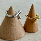 リング 変形メタル シルバーゴールド | feu | 詳細画像2 