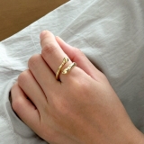 リング 変形メタル シルバーゴールド | feu | 詳細画像3 