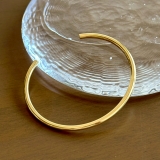 ゴールド | サージカルステンレス シンプルブレスレット アレルギー対応素材 | feu