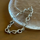 シルバー | サージカルステンレス チェーンブレスレット ボリューム | feu