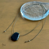 トラピゾイト | オニキス ネックレス ブラックコード | feu