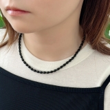 カラーショートネックレス サージカルステンレス オニキス | feu | 詳細画像11 