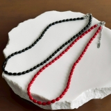 カラーショートネックレス サージカルステンレス オニキス | feu | 詳細画像19 