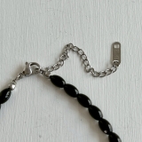 カラーショートネックレス サージカルステンレス オニキス | feu | 詳細画像7 