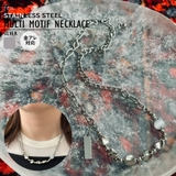 サージカルステンレスネックレス 変形メタル 大ぶり | feu | 詳細画像1