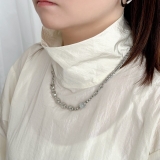 サージカルステンレスネックレス 変形メタル 大ぶり | feu | 詳細画像10