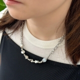 サージカルステンレスネックレス 変形メタル 大ぶり | feu | 詳細画像12