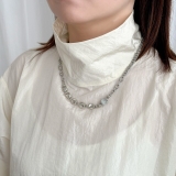 サージカルステンレスネックレス 変形メタル 大ぶり | feu | 詳細画像2