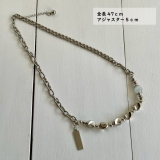 サージカルステンレスネックレス 変形メタル 大ぶり | feu | 詳細画像4