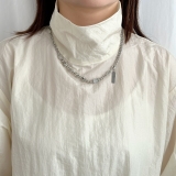 サージカルステンレスネックレス 変形メタル 大ぶり | feu | 詳細画像9