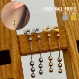 ボールチェーンピアス 揺れる 華奢 | feu | 詳細画像1 