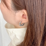 サージカルステンレス フープピアス アクセントデザイン | feu | 詳細画像10