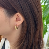 サージカルステンレス フープピアス アクセントデザイン | feu | 詳細画像2