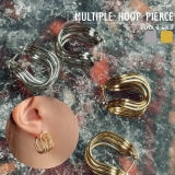 フープピアス 変形メタル ワイヤーアートデザイン | feu | 詳細画像1 