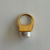 サージカルステンレスリング 樹脂パール 大ぶり | feu | 詳細画像7