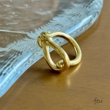 ゴールド | リング サージカルステンレス 抜け感 | feu