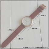 ビックフェース腕時計 ジャパンムーブメント 革ベルト | feu | 詳細画像4 