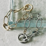 ニュアンスチェーン バイカラー ブレスレット | feu | 詳細画像3