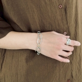 ニュアンスチェーン バイカラー ブレスレット | feu | 詳細画像7