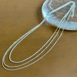 シルバー | 3連ネックレス 華奢チェーンネックレス 個性的 | feu