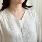 華奢チェーンネックレス ジルコニアチェーン 樹脂パール | feu | 詳細画像10 