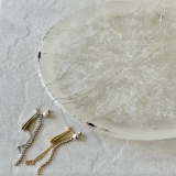 華奢チェーンネックレス ジルコニアチェーン 樹脂パール | feu | 詳細画像3 