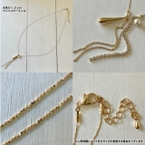 華奢チェーンネックレス ジルコニアチェーン 樹脂パール | feu | 詳細画像4 