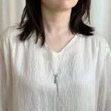 華奢チェーンネックレス ジルコニアチェーン 樹脂パール | feu | 詳細画像8 