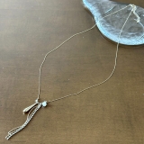 ゴールド | 華奢チェーンネックレス ジルコニアチェーン 樹脂パール | feu