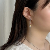 ロングチェーンピアス カラフルビーズ 揺れる | feu | 詳細画像6