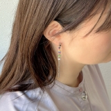 ロングチェーンピアス カラフルビーズ 揺れる | feu | 詳細画像7