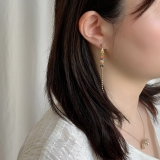 ロングチェーンピアス カラフルビーズ 揺れる | feu | 詳細画像8