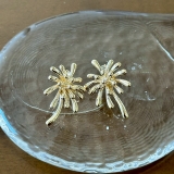 ゴールド | メタルピアス 大ぶり お花 | feu