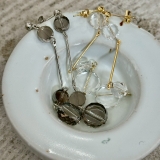 揺れるピアス クリア樹脂 個性的 | feu | 詳細画像2 