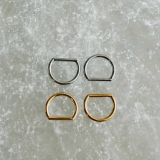 サージカルステンレス D字型ピアス イヤーアクセサリー | feu | 詳細画像6 